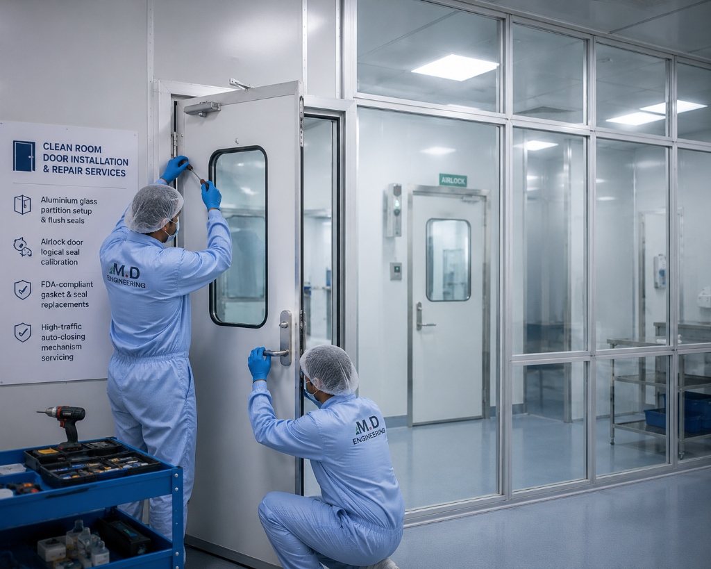 Clean Room Door Installation & Repair Services Execution
